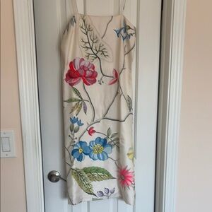Floral Print Silk  Strap Dress made in England
